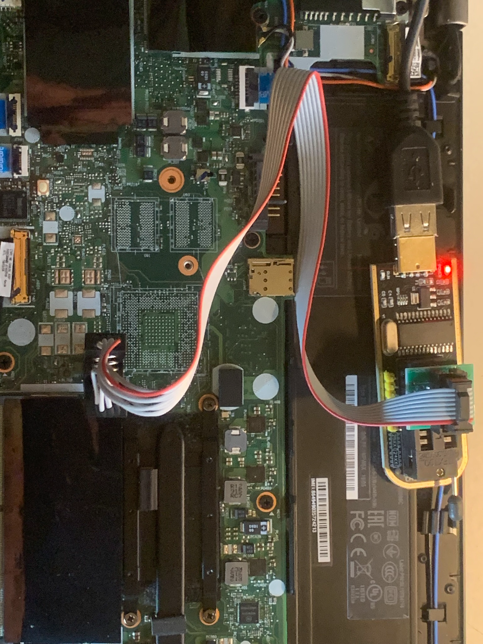 Connect the CH341A to the WORKSTATION