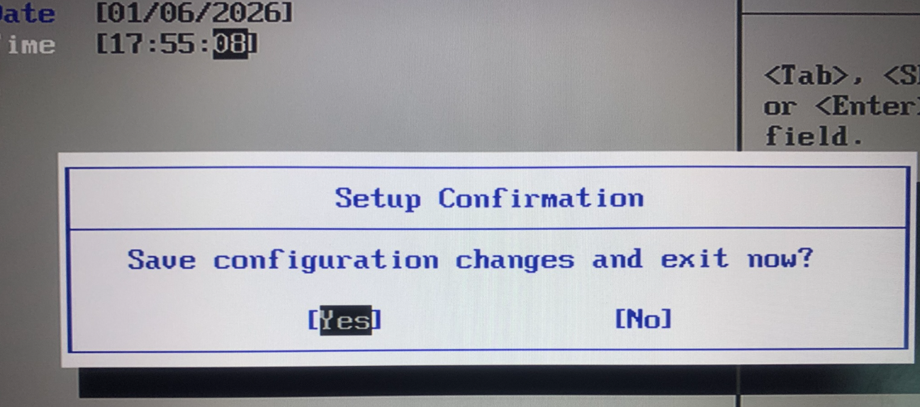 Completely unlocked and operational administrative ThinkPad configuration workspace